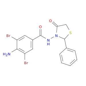Benzamide, 4-amino-3,5-dibromo-N-(4-oxo-2-phenyl-3-thiazolidinyl)-