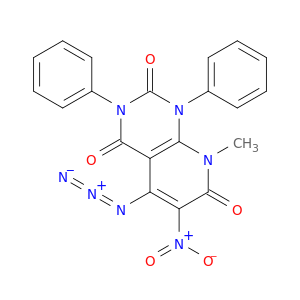 Pyrido[2,3-d]pyrimidine-2,4,7(1H,3H,8H)-trione,5-azido-8-methyl-6-nitro-1,3-diphenyl-