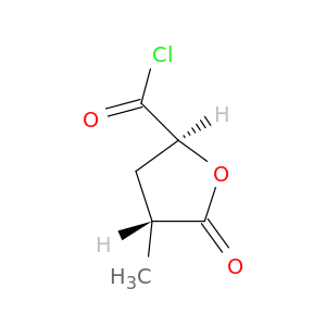 2-Furancarbonylchloride, tetrahydro-4-methyl-5-oxo-, (2S-trans)- (9CI)