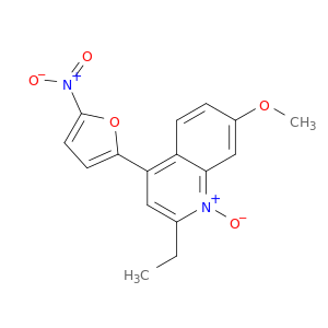 Quinoline, 2-ethyl-7-methoxy-4-(5-nitro-2-furanyl)-, 1-oxide