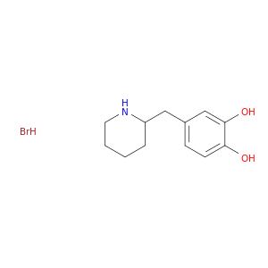 1,2-Benzenediol, 4-(2-piperidinylmethyl)-, hydrobromide