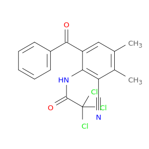 Acetamide, N-(6-benzoyl-2-cyano-3,4-dimethylphenyl)-2,2,2-trichloro-