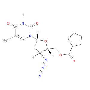 Thymidine, 3'-azido-3'-deoxy-, 5'-cyclopentanecarboxylate
