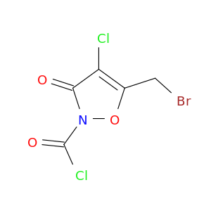 2(3H)-Isoxazolecarbonyl chloride, 5-(bromomethyl)-4-chloro-3-oxo-