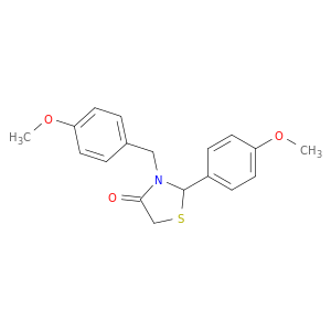 4-Thiazolidinone, 2-(4-methoxyphenyl)-3-[(4-methoxyphenyl)methyl]-