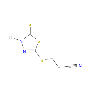 Propanenitrile, 3-[(4,5-dihydro-5-thioxo-1,3,4-thiadiazol-2-yl)thio]-