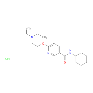 3-Pyridinecarboxamide,N-cyclohexyl-6-[2-(diethylamino)ethoxy]-, hydrochloride (1:1)
