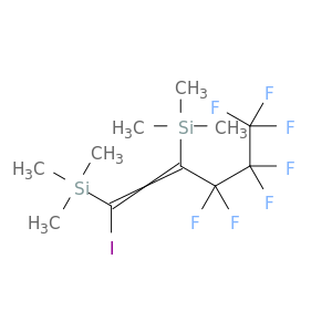 Silane, [1-(heptafluoropropyl)-2-iodo-1,2-ethenediyl]bis[trimethyl-
