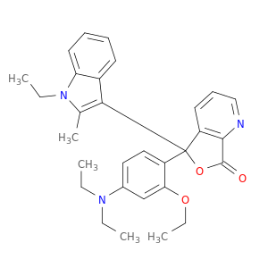 5-[4-(二乙基氨基)-2-乙氧基苯基]-5-(1-乙基-2-甲基-1H-吲哚-3-炔醇)呋喃[3,4-B]吡啶-7(5h)-酮