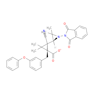 Cyclopropanecarboxylicacid,3-[1-(1,3-dihydro-1,3-dioxo-2H-isoindol-2-yl)-3,3-dimethyl-2-aziridinyl]-2,2-dimethyl-,cyano(3-phenoxyphenyl)methyl ester, [1R-[1a(R*),3b(S*)]]- (9CI)