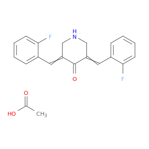 4-Piperidinone, 3,5-bis[(2-fluorophenyl)methylene]-, acetate