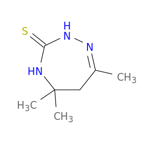 3H-1,2,4-Triazepine-3-thione, 2,4,5,6-tetrahydro-5,5,7-trimethyl-