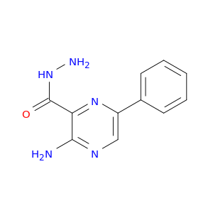 Pyrazinecarboxylic acid, 3-amino-6-phenyl-, hydrazide