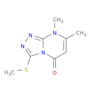 1,2,4-Triazolo[4,3-a]pyrimidin-5(8H)-one, 7,8-dimethyl-3-(methylthio)-