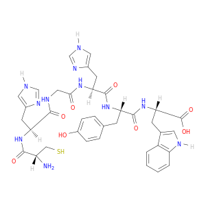 L-Tryptophan, L-cysteinyl-L-histidylglycyl-L-histidyl-L-tyrosyl-