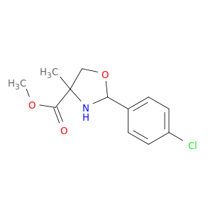 4-Oxazolidinecarboxylic acid, 2-(4-chlorophenyl)-4-methyl-, methyl ester