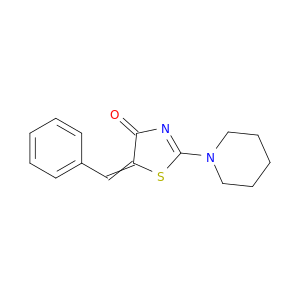 4(5H)-Thiazolone, 5-(phenylmethylene)-2-(1-piperidinyl)-