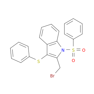 1H-Indole, 2-(bromomethyl)-1-(phenylsulfonyl)-3-(phenylthio)-