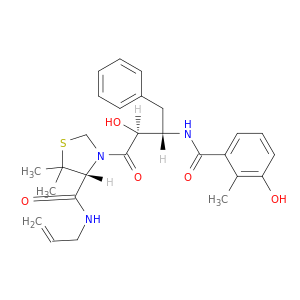 (4R)-3-[(2S,3S)-2-HYDROXY-3-(3-HYDROXY-2-METHYL-BENZOYLAMINO)-4-PHENYL-BUTYRYL]-5,5-DIMETHYL-THIAZOLIDINE-4-CARBOXYLIC ACID ALLYLAMIDE