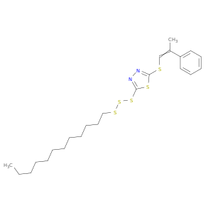 1,3,4-Thiadiazole, 2-(dodecyltrithio)-5-[(2-phenyl-1-propenyl)thio]-