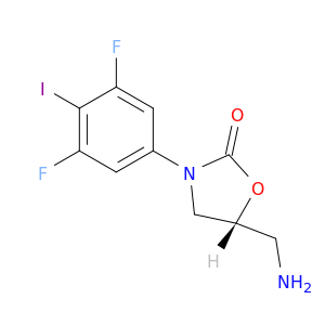 2-Oxazolidinone, 5-(aminomethyl)-3-(3,5-difluoro-4-iodophenyl)-, (5R)-