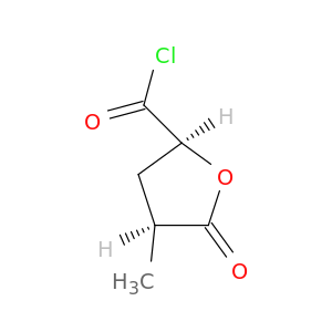 2-Furancarbonylchloride, tetrahydro-4-methyl-5-oxo-, (2S-cis)- (9CI)
