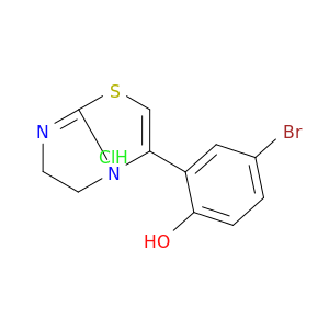 Phenol,4-bromo-2-(5,6-dihydroimidazo[2,1-b]thiazol-3-yl)-, hydrochloride (1:1)