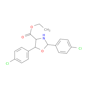 4-Oxazolidinecarboxylic acid, 2,5-bis(4-chlorophenyl)-, ethyl ester