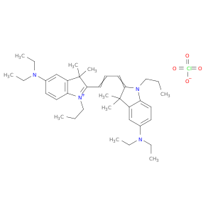 3H-吲哚,5-(二乙基氨基)-2-[3-[5-(二乙基氨基)-1,3-二氢-3,3-二甲基-1-丙基-2H-吲哚-2-ylidene]-1-prepen-1-Y1]-3,3-二甲基-1-丙基-,高氯酸盐(1：1)