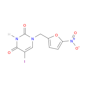 2,4(1H,3H)-Pyrimidinedione, 5-iodo-1-[(5-nitro-2-furanyl)methyl]-