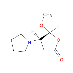 2(3H)-Furanone, dihydro-5-methoxy-4-(1-pyrrolidinyl)-, trans-