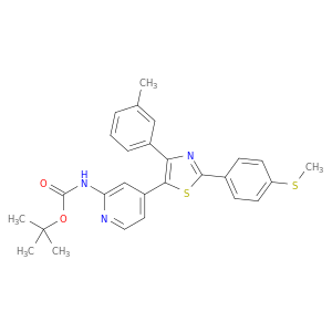 5-[2-(BOC-AMINO)-4-PYRIDYL]-4-(3-METHYLPHENYL)-2-[4-(METHYLTHIO)PHENYL]-1,3-THIAZOLE