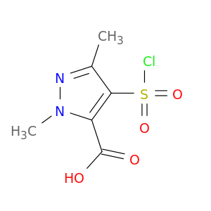 1H-Pyrazole-5-carboxylic acid, 4-(chlorosulfonyl)-1,3-dimethyl-
