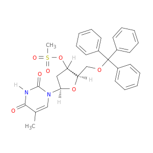 1-[2-脱氧-3-O-(甲基磺酰基)-5-O-(三苯基甲基)-β-D-叔戊戊脲-戊磺酰基]-5-甲基-2,4(1H,3H)-吡啶二氧化酮