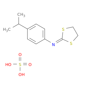 Benzenamine, N-1,3-dithiolan-2-ylidene-4-(1-methylethyl)-, sulfate