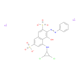 2,7-萘二磺酸,5-[(2,3-二氯环丙基)氨基]-4-羟基-3-(2-苯基二亚亚苯基)-,钠盐(1：2)