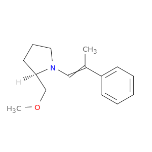 Pyrrolidine, 2-(methoxymethyl)-1-(2-phenyl-1-propenyl)-, (2R)-
