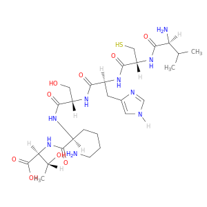 L-Threonine, L-valyl-L-cysteinyl-L-histidyl-L-seryl-L-lysyl-