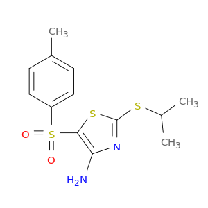 4-Thiazolamine,2-[(1-methylethyl)thio]-5-[(4-methylphenyl)sulfonyl]-