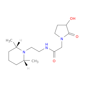 1-Pyrrolidineacetamide,N-[2-[(2R,6S)-2,6-dimethyl-1-piperidinyl]ethyl]-3-hydroxy-2-oxo-, rel-