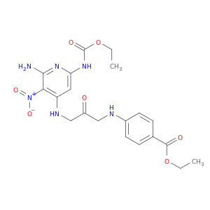 Benzoic acid,4-[[3-[[2-amino-6-[(ethoxycarbonyl)amino]-3-nitro-4-pyridinyl]amino]-2-oxopropyl]amino]-,ethyl ester