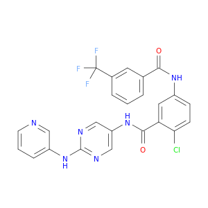 2-Chloro-N-(2-(pyridin-3-ylamino)pyrimidin-5-yl)-5-(3-(trifluoromethyl)benzamido)benzamide
