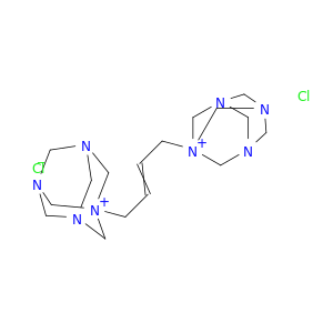 3,5,7-Triaza-1-AzoniaTricyclo[3.3.1.13,7]癸烷,1,1'-(2-丁烯-1,4-亚基)双,氯化物(1：2)