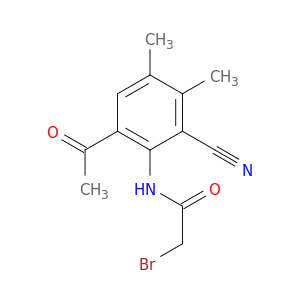 Acetamide, N-(6-acetyl-2-cyano-3,4-dimethylphenyl)-2-bromo-