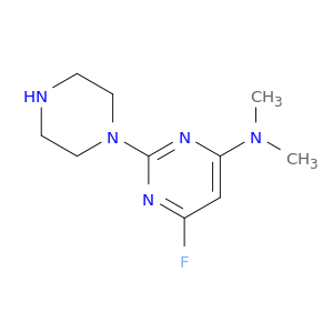4-Pyrimidinamine, 6-fluoro-N,N-dimethyl-2-(1-piperazinyl)-