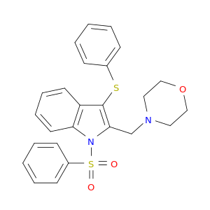 1H-Indole, 2-(4-morpholinylmethyl)-1-(phenylsulfonyl)-3-(phenylthio)-