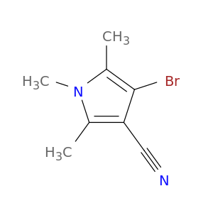 1H-吡咯-3-碳腈,4-溴-1,2,5-三甲基-