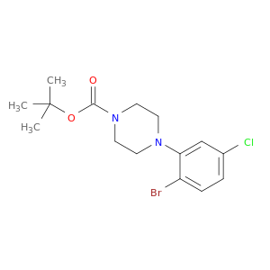 1-哌嗪羧酸,4-(2-溴-5-氯苯基)-,1,1-二甲基乙烯酯