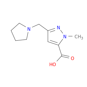 1-Methyl-3-(pyrrolidin-1-ylmethyl)-1H-pyrazole-5-carboxylic acid