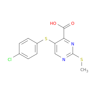4-Pyrimidinecarboxylicacid, 5-[(4-chlorophenyl)thio]-2-(methylthio)-